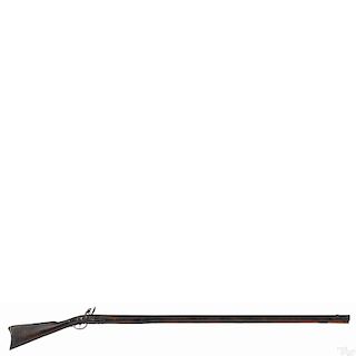 Lancaster County, Pennsylvania flintlock fowler, approximately .75 caliber, with a maple stock