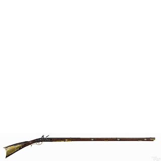 John Derr, Pennsylvania full stock flintlock long rifle, approximately .55 caliber buck and ball