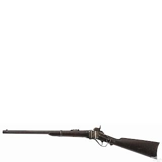 Sharps New model 1863 saddle ring carbine, converted to 50-70 cartridge, 22'' round barrel