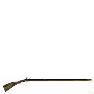 Contemporary C. Cherepy full stock flintlock long rifle, approximately .45 caliber