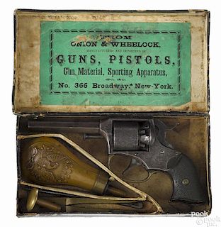 Remington-Rider five-shot percussion pocket revolver, .31 caliber, with a mushroom-shaped cylinder