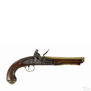 Ketland & Co. pistol, ca. 1795, approximately .58 caliber, the lock stamped KETLAND & CO.