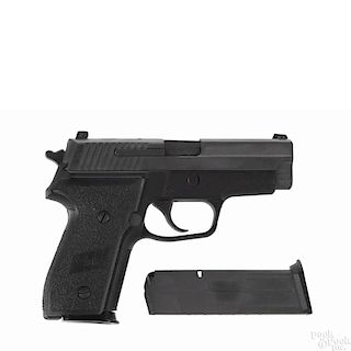 Sig-Sauer M11-A1 semi-automatic double action pistol, 9 mm, with a matte black/grey finish