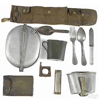 American Lawrence W. Smith, WWI personal belongings, from Co. M, 29 Engrs, to include a gas mask