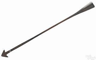 Wrought iron whaling harpoon, 19th c., 26 1/4'' l.