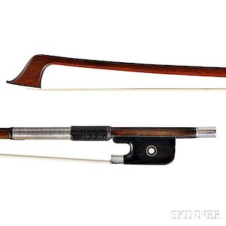 French Silver-mounted Violoncello Bow, Victor Fetique