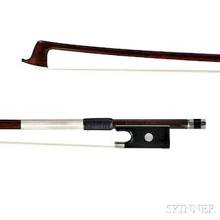French Nickel-mounted Violin Bow, Marc Laberte