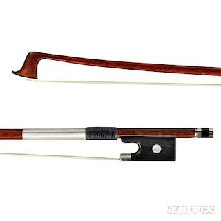 French Nickel-mounted Violin Bow, Marc Laberte