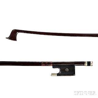 French Nickel-mounted Violin Bow, Cuniot-Hury