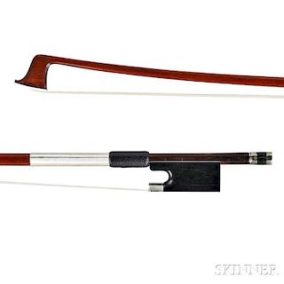 French Nickel-mounted Violin Bow, Morizot Frères