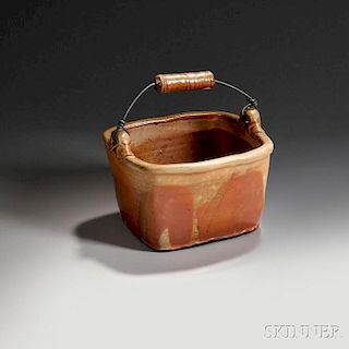 Linda Christianson (American, b. 1952) Studio Pottery Handled Basket