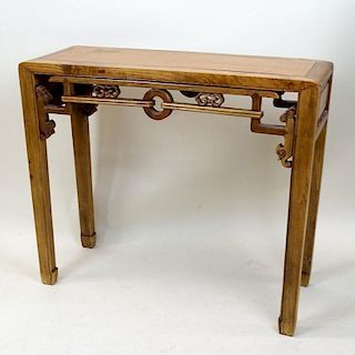 Late 19th C Chinese Elmwood Altar Table.