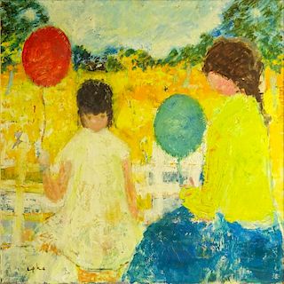 Willering Epko (1928) Oil on canvas "Children With Balloons"