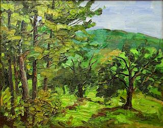 Armand Tatossian, Armenian Canadian (born 1948) Impasto on Canvas, Landscape.