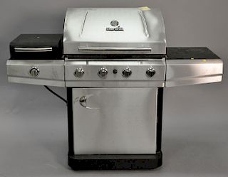 Charbroil stainless steel grill, four burner with side burner good condition.