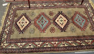 Oriental throw rug, 4'1" x 6'4".