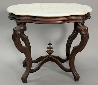 Victorian marble top shape center table