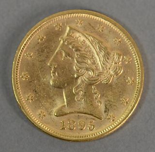 1895 $5. Liberty gold coin.