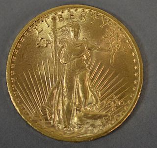 1916 S $20. St. Gaudens gold coin.