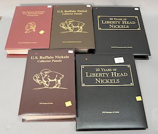 Coin group lot to include Collectors book, twenty years of liberty head nickels with stamps 1883-1912 from Postal Commemorative Soci...
