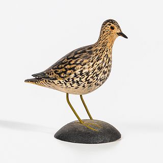 Carved and Painted Miniature Female Ruff