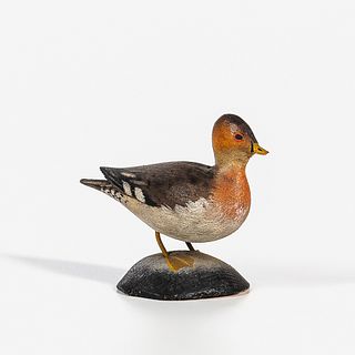 Carved and Painted Miniature Bird Figure