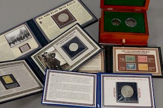 Coing group lot to include Collectors book, The “Lost” San Francisco Silver Dollar, 1910, from PCS Stamps and Coins; Collectors book...