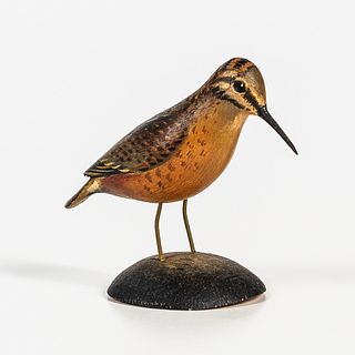Carved and Painted Miniature Woodcock