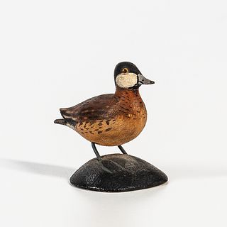 Carved and Painted Miniature Male Ruddy Duck