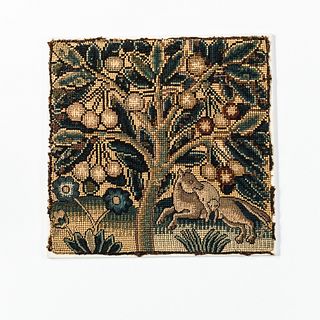Needlework Panel of a Fruit Tree