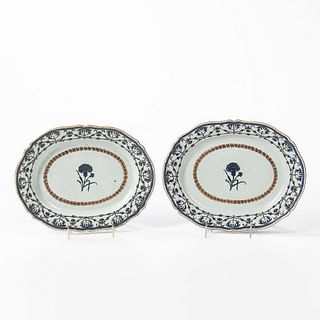 Pair of Export Porcelain Platters