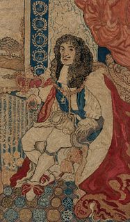Needlework Memorial Portrait of Charles II