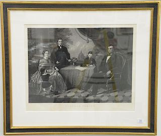 Thomas Kelly engraving "Lincoln Family", published in Congress 1866