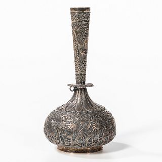 Indian Export Silver Vase