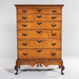 Tiger Maple High Chest