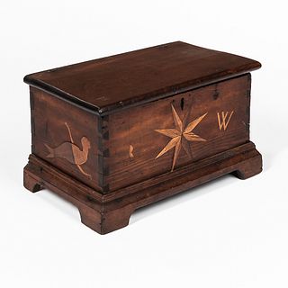 Small Early Inlayed Cherry Document Box