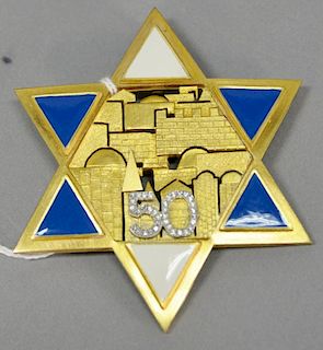 10K gold jerusalem star given as a 50th anniversary honorees, ht