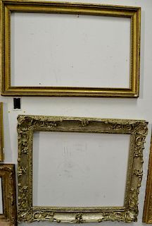 Four carved wooden jesso frames, 28 1/2" x 17 1/2" - 25 1/2" x 30 1/4"