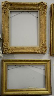 Three carved wooden jesso frames, ss 12 3/4" x 20 1/2" -  18 1/2" x 13 1/4"