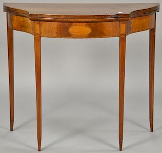 Custom mahogany game table. ht. 31", wd. 36", dp. 18"