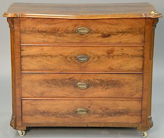 Victorian four drawer chest, 19th century. ht. 34", wd. 39", dp. 20"