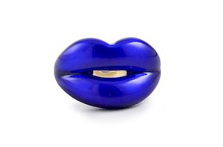 Solange Azagury-Partridge Enamel Lips Ring