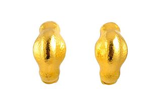 Lalaounis Gold Earrings