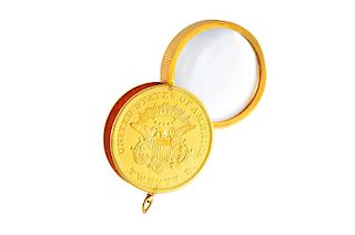 American Gold Coin Magnifying Glass