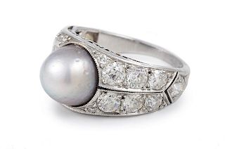 Antique Natural Pearl Ring