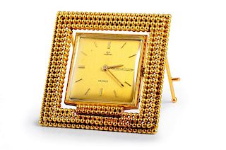 Hermes Gold Travel Clock