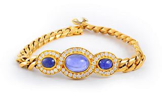Bulgari Sapphire Diamond Bracelet