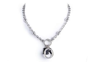 Christian Dior Diamond Gold Charm Necklace