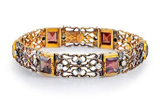 Giuliano Diamond Sapphire Citrine Bracelet