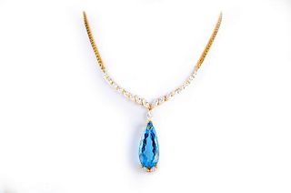 H. Stern Aquamarine Diamond Necklace